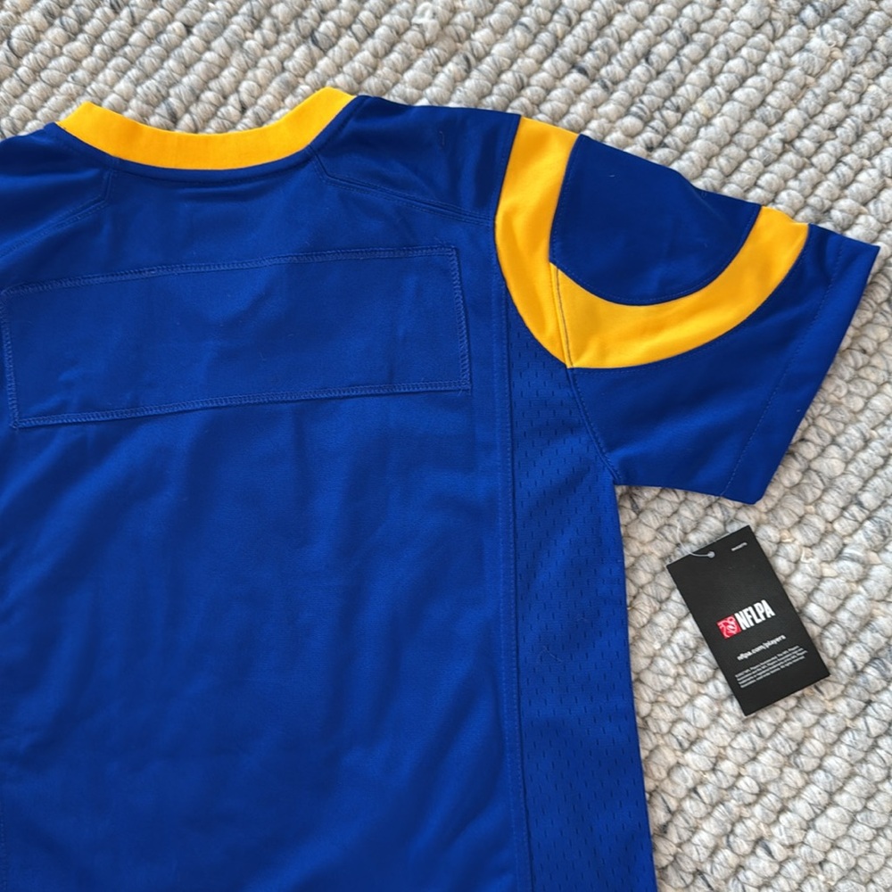 NWT Nike NFL Youth Boys On Field Medium Blue Gold Colors Short Sleeve‎ Jersey. - Picture 10 of 12